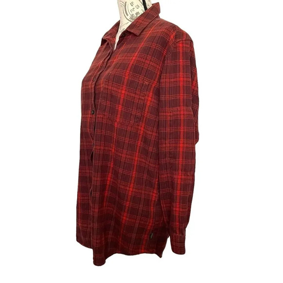 The North Face Flannel Plaid Button Front Shirt Size L Red Ketchup - Picture 4 of 8